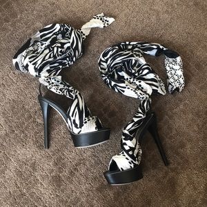 Tie up Bebe heels